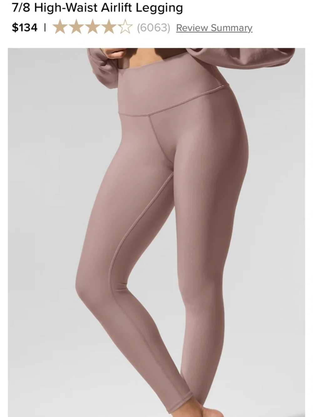 ALO Yoga 7/8 high waist airlift leggings (taupe)